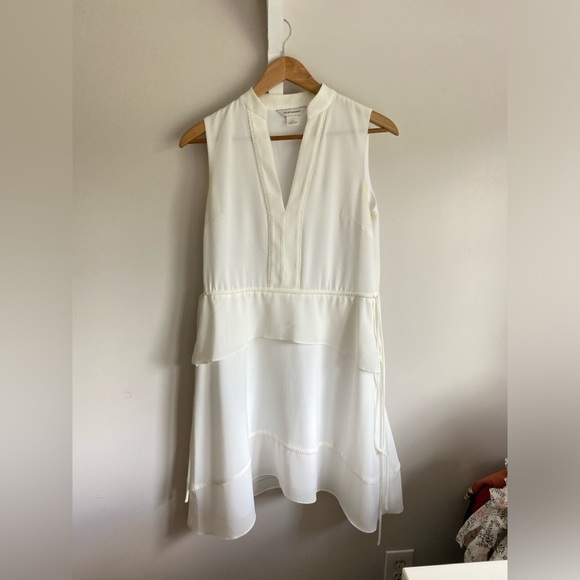 Club Monaco White Raelee Sleeveless White Puplum Dress - Picture 2 of 4